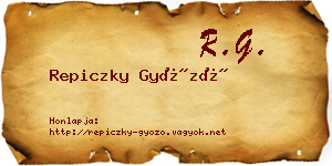 Repiczky Győző névjegykártya